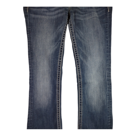 Miss Me Jeans JP5533B Boot Cut Size 28X28 DK 133 Cross Flap Pockets Low Rise - Picture 9 of 15